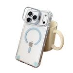 Slim Clear MagSafe Protective Case with Metal Stand for iPhone 17 Series
