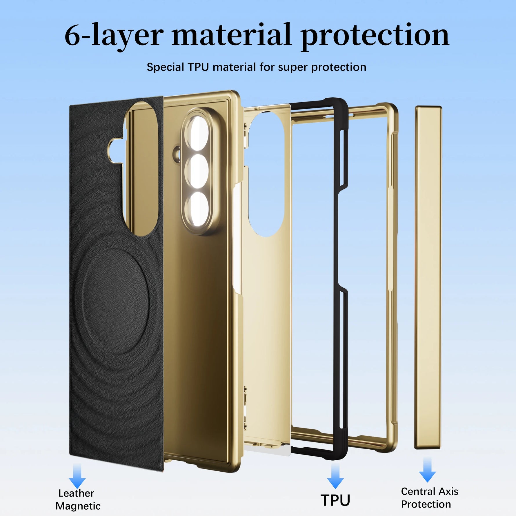 Samsung Galaxy Z Fold 7 Premium Magnetic Leather Case