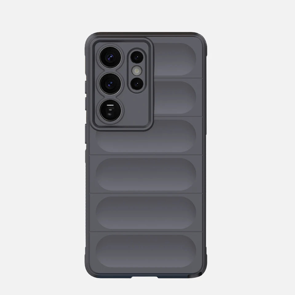 Soft Silicone Camera Protection Case with Individual Lens Rings for Samsung Galaxy S25 Series