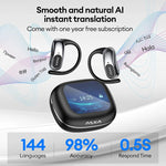 PAXA OpenAirUltra 3-in-1 AI Translation Earbuds with Color Touch Screen