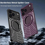 Metal Frame MagSafe Case with 360° Rotating Ring Stand for iPhone 17 Series