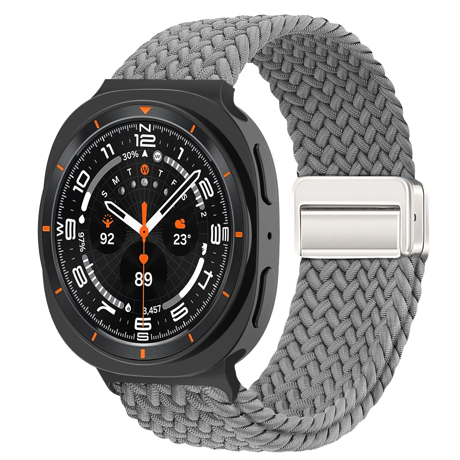 Magnetic Braided Nylon Wristband for Samsung Galaxy Watch 8 / Galaxy Watch 8 Classic