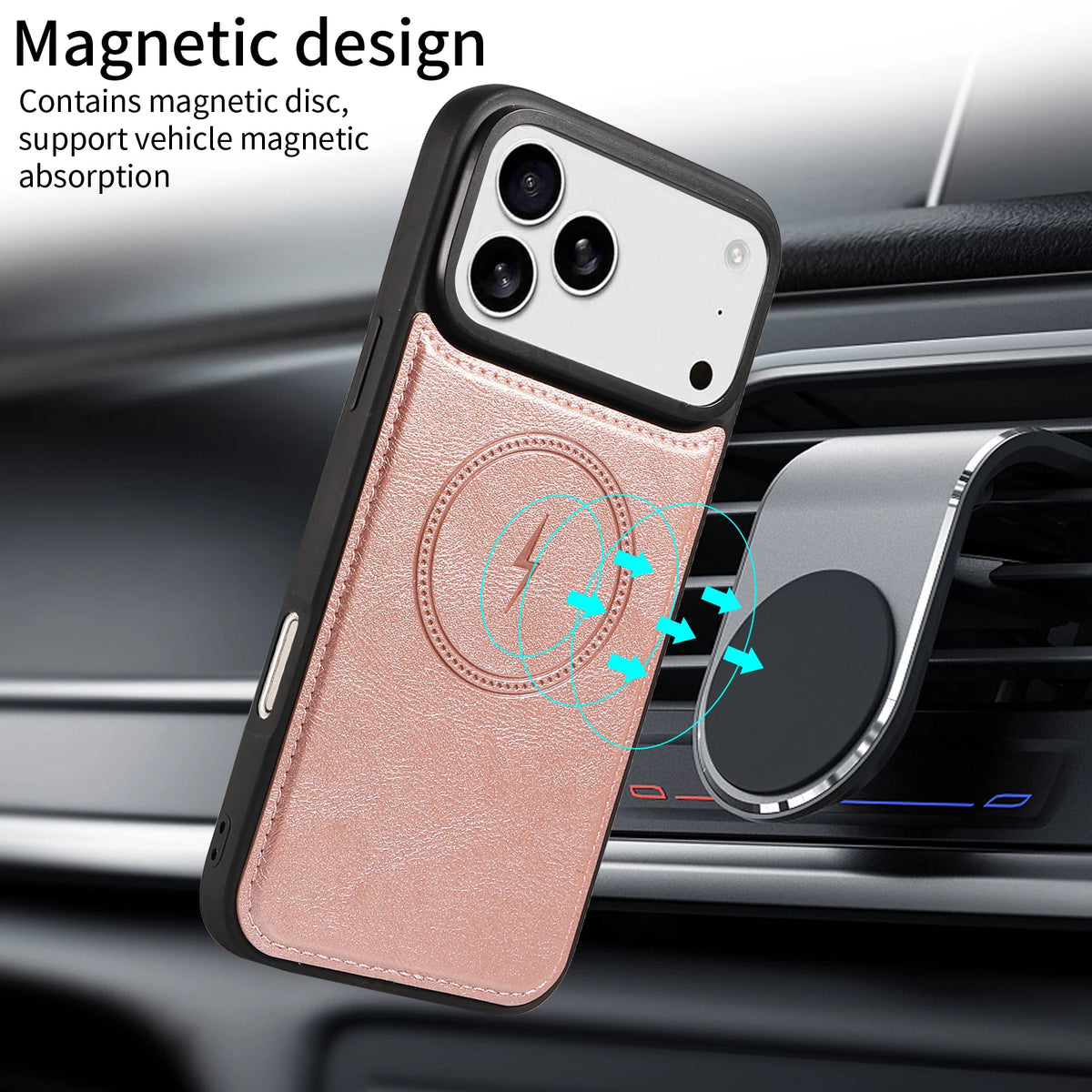 Textured Leather Detachable Wallet Case with Crossbody Strap for iPhone 18 Series