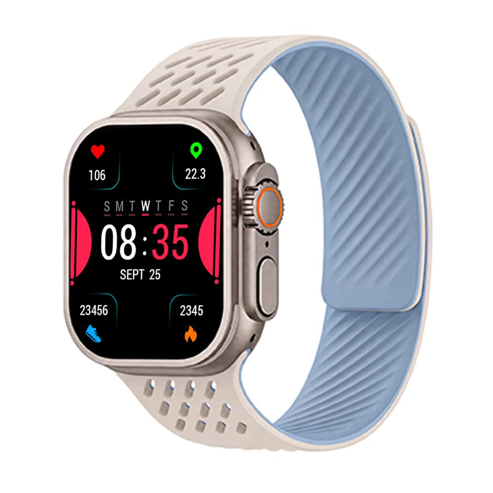 Perforated Silicone Band with Magnetic Closure for Apple Watch