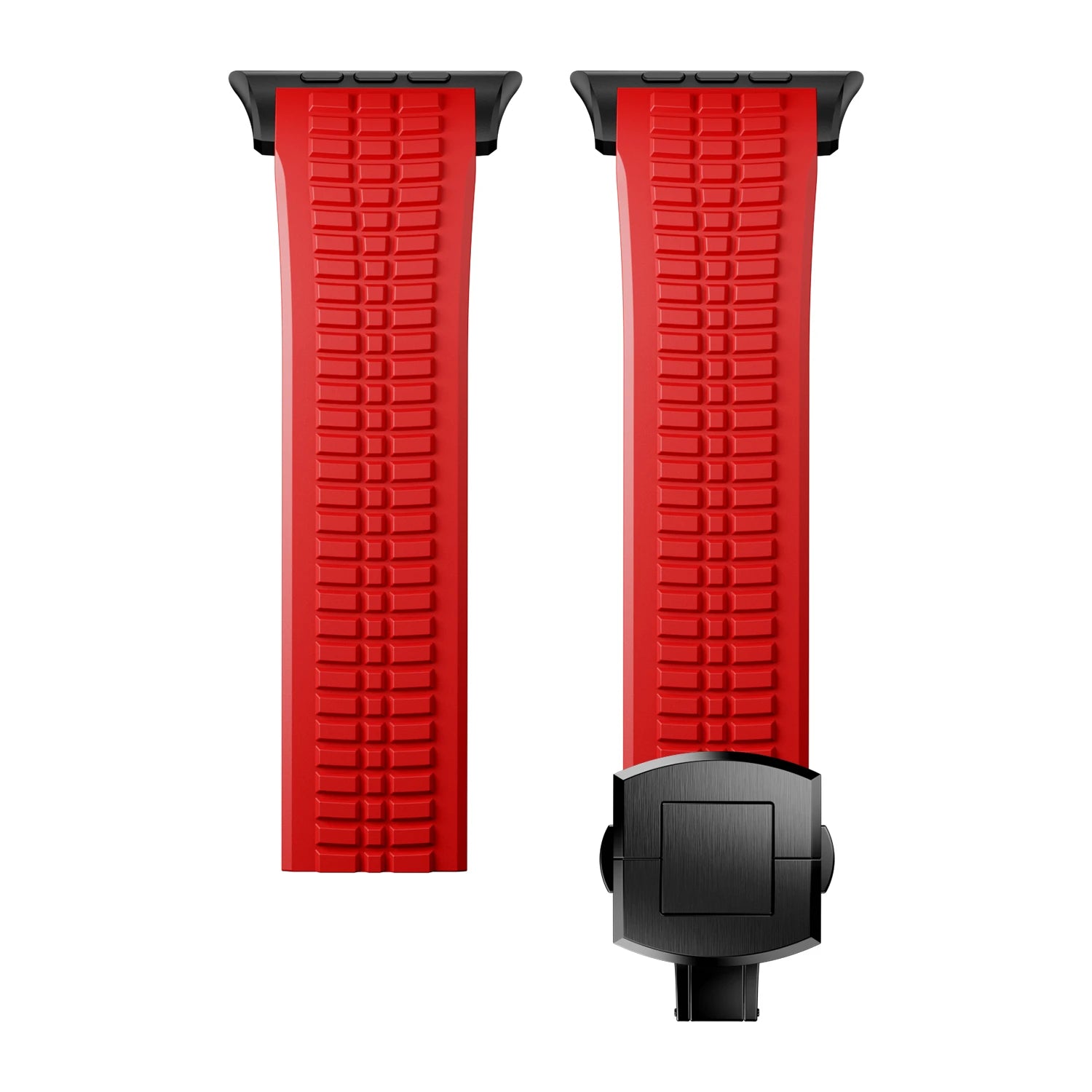 Luxury Sports Silicone Band with Metal Bracelet for Apple Watch