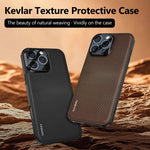 Premium Kevlar Carbon Fiber Grid Texture Case for iPhone 17 Series