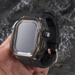 Luxury Transparent Protective Case with Silicone Strap for Apple Watch Ultra 2