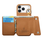 Premium Leather Triple-Fold Wallet Case for iPhone 17 Series