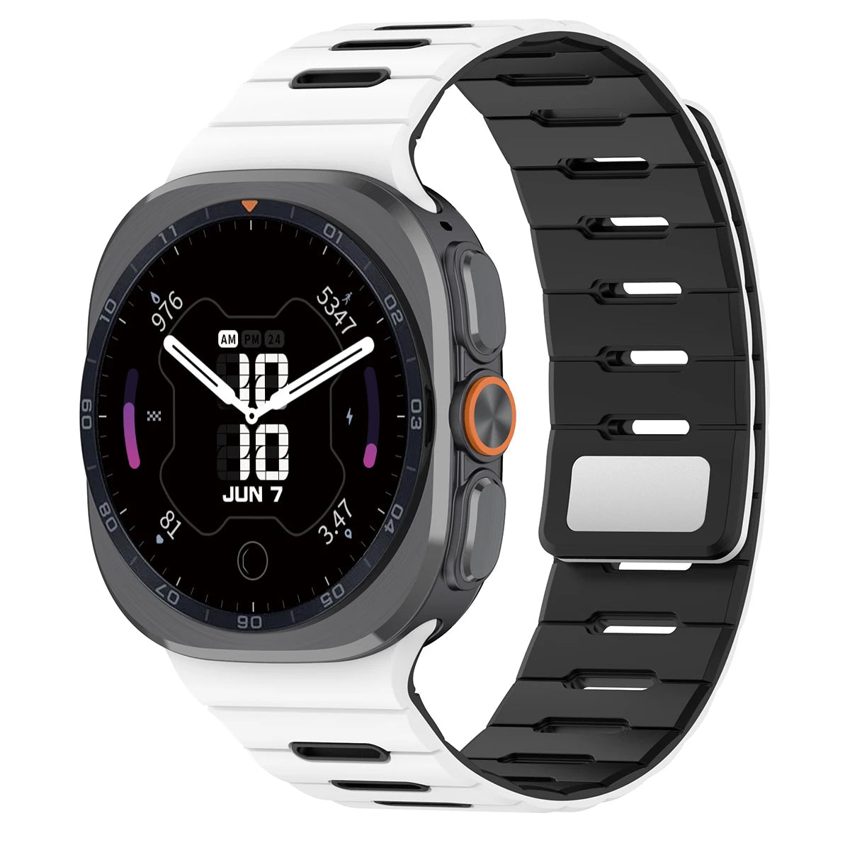 Silicone Sports Band with Magnetic Clasp Closure for Samsung Galaxy Watch Ultra 2
