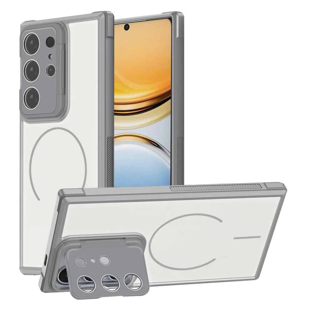 Shockproof Matte Magnetic Case with Camera Lens Guard for Samsung Galaxy S25 Series