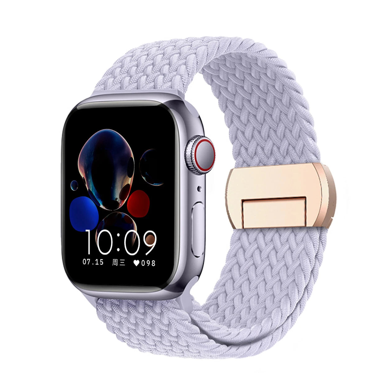 Stretchable Braided Solo Loop with Magnetic Closure for Apple Watch