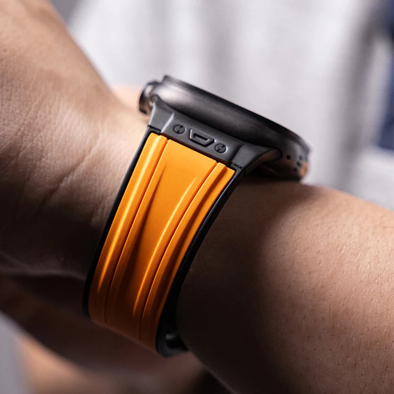 Liquid Silicone Sport Band with Ribbed Texture for Apple Watch