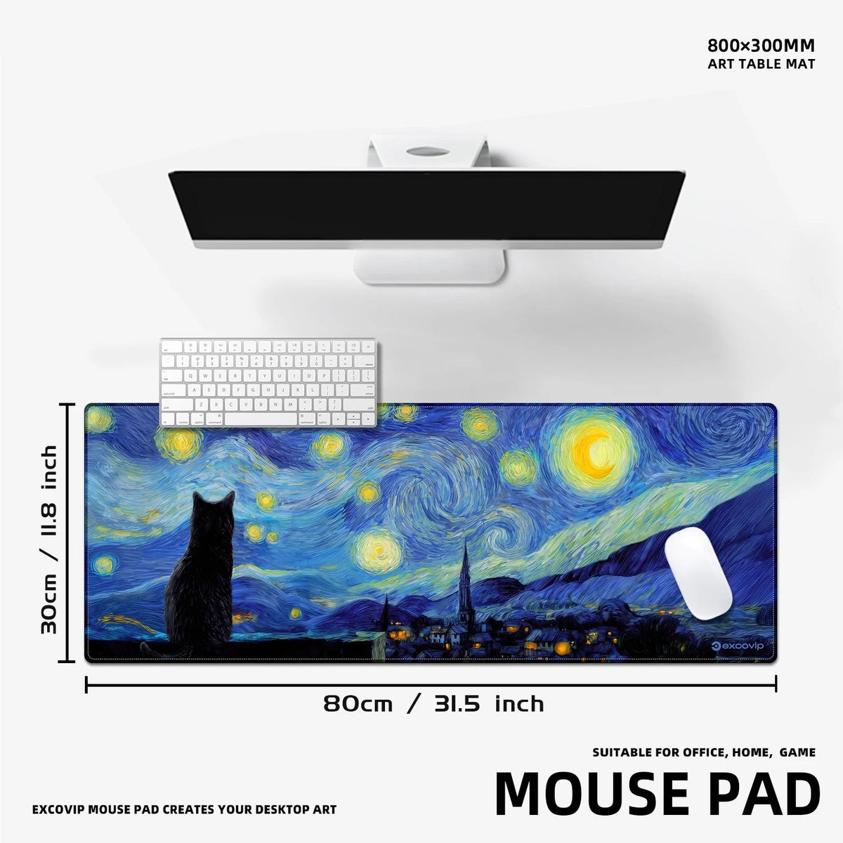 Extended Woven Fabric Desk Mat