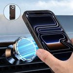 Luxury Retro PU Leather MagSafe Case with Metal Stand for iPhone 17 Series