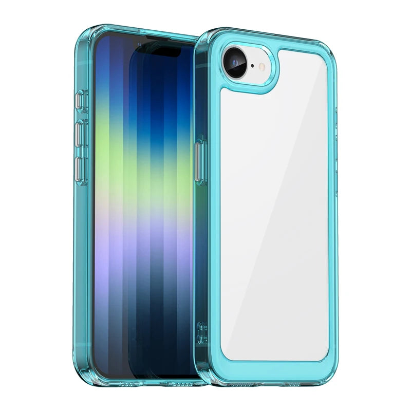 Clear Hard PC + Soft TPU Bumper Case for iPhone 16e