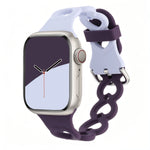Breathable Perforated Silicone Band with Pin Buckle for Apple Watch