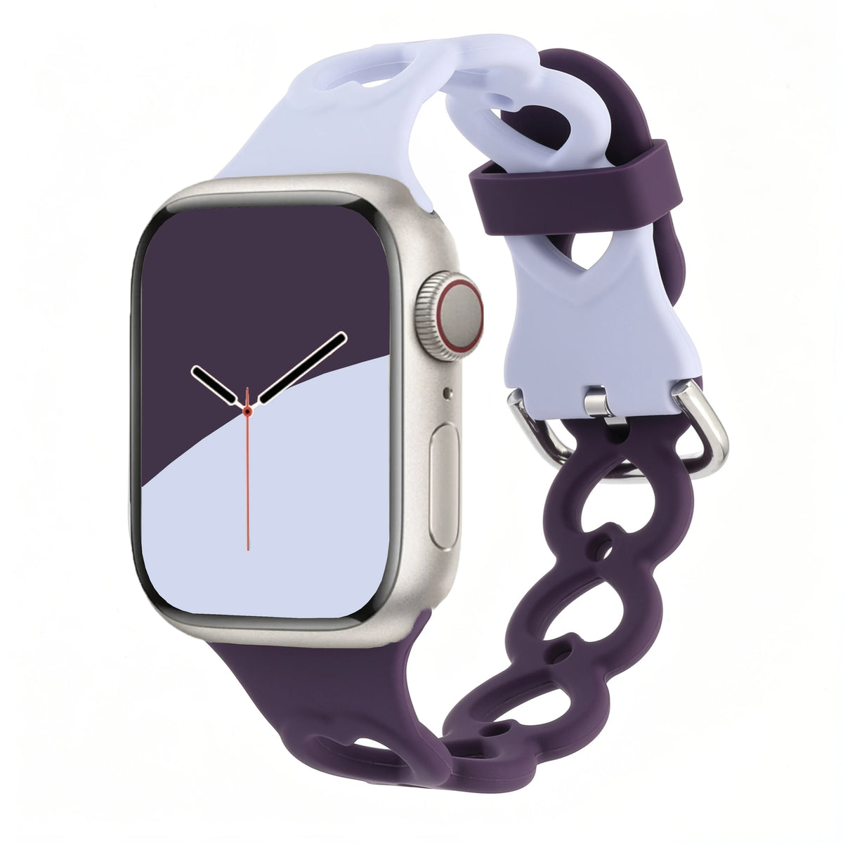 Breathable Perforated Silicone Band with Pin Buckle for Apple Watch