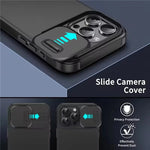 Matte Shockproof Case with Sliding Camera Lens Cover for iPhone 18 Series
