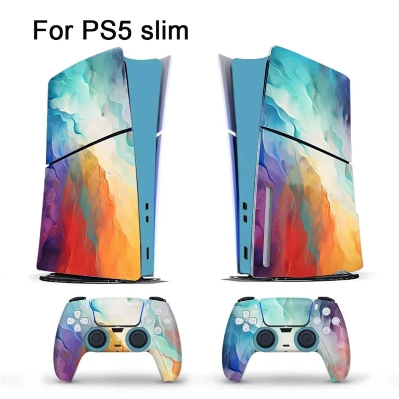 PlayStation 5 Slim Vinyl Skin With Controller Wraps