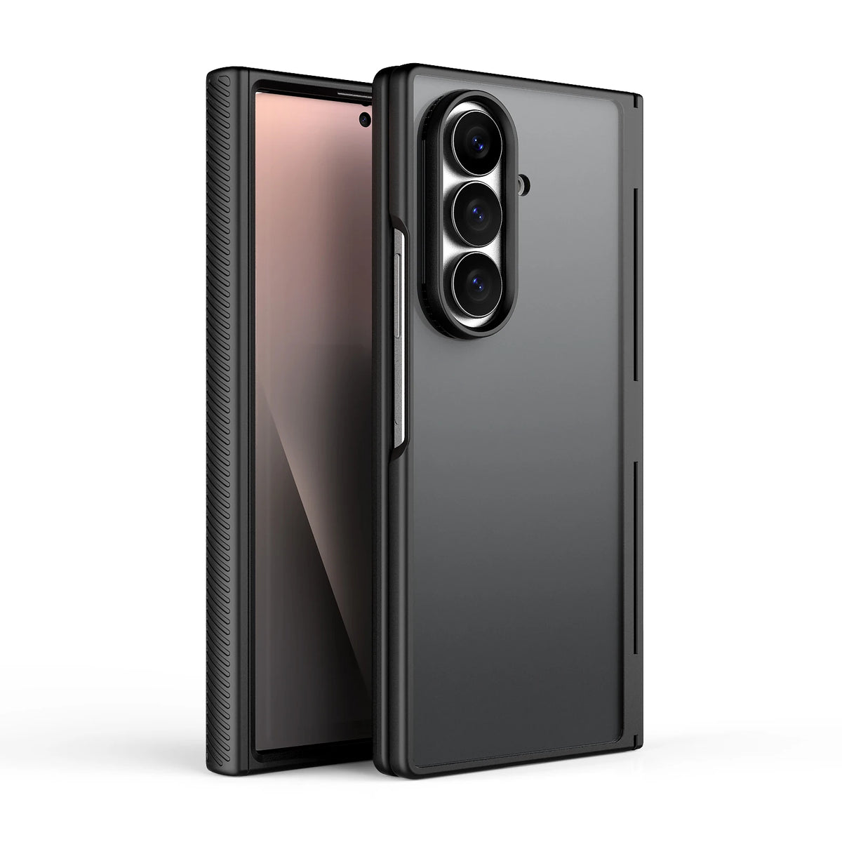 Luxury Matte Skin-Feel Case with Raised Camera Ring Protection for Samsung Galaxy Z Fold 7