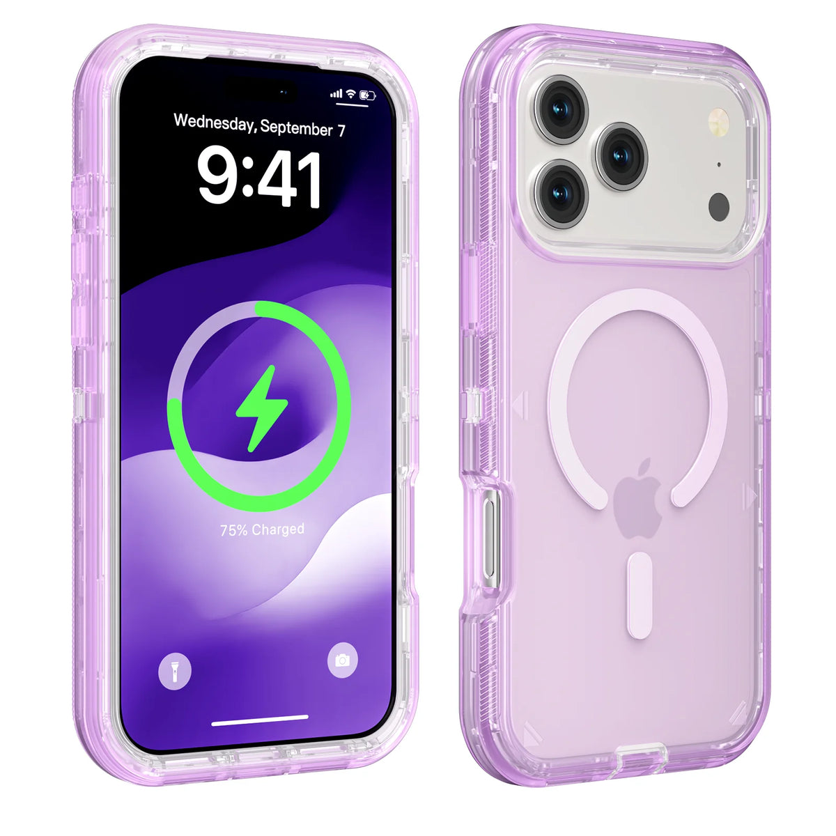 Clear PC+TPU Hybrid Shockproof Case with MagSafe Ring for iPhone 18 Series