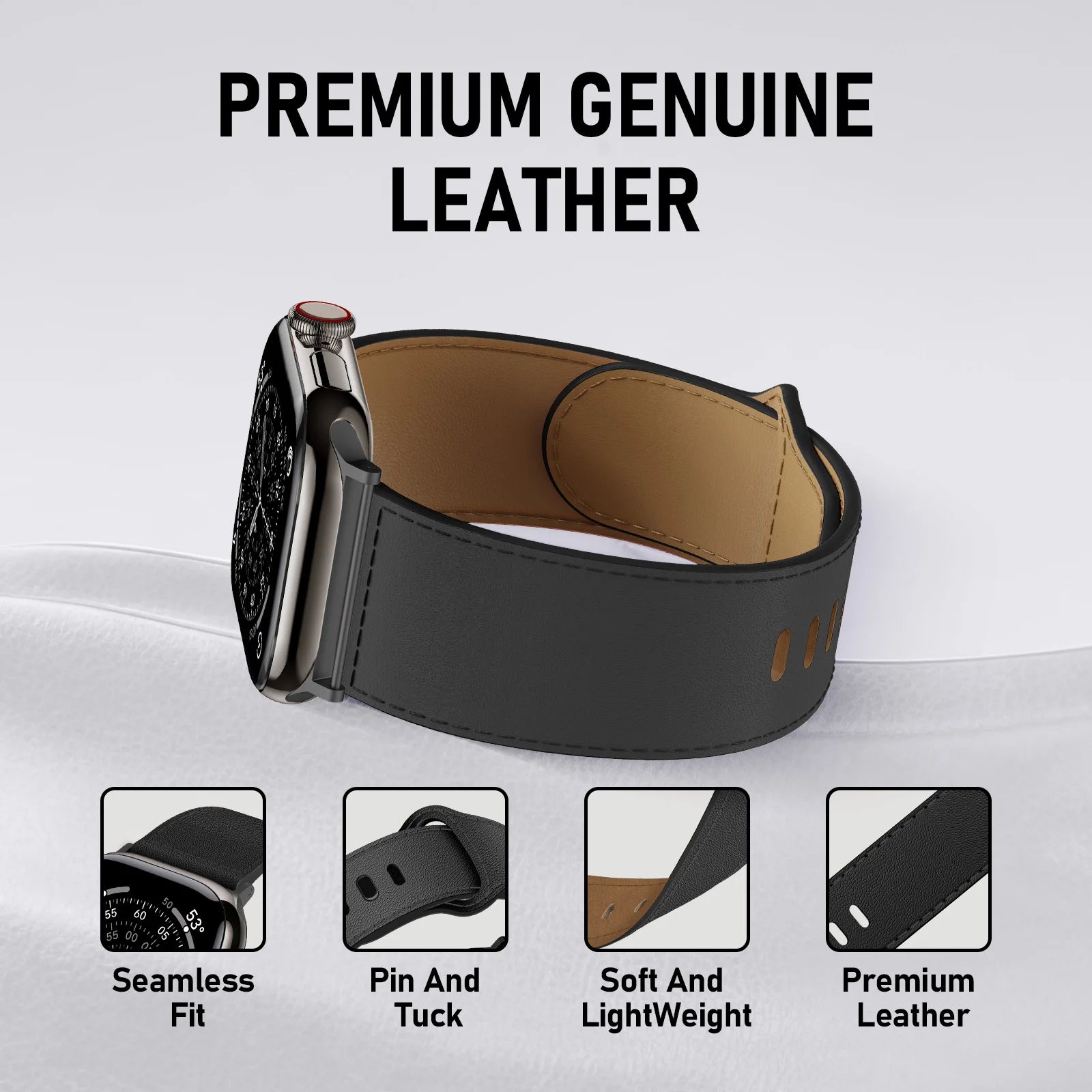 Premium Genuine Leather Strap for Apple Watch