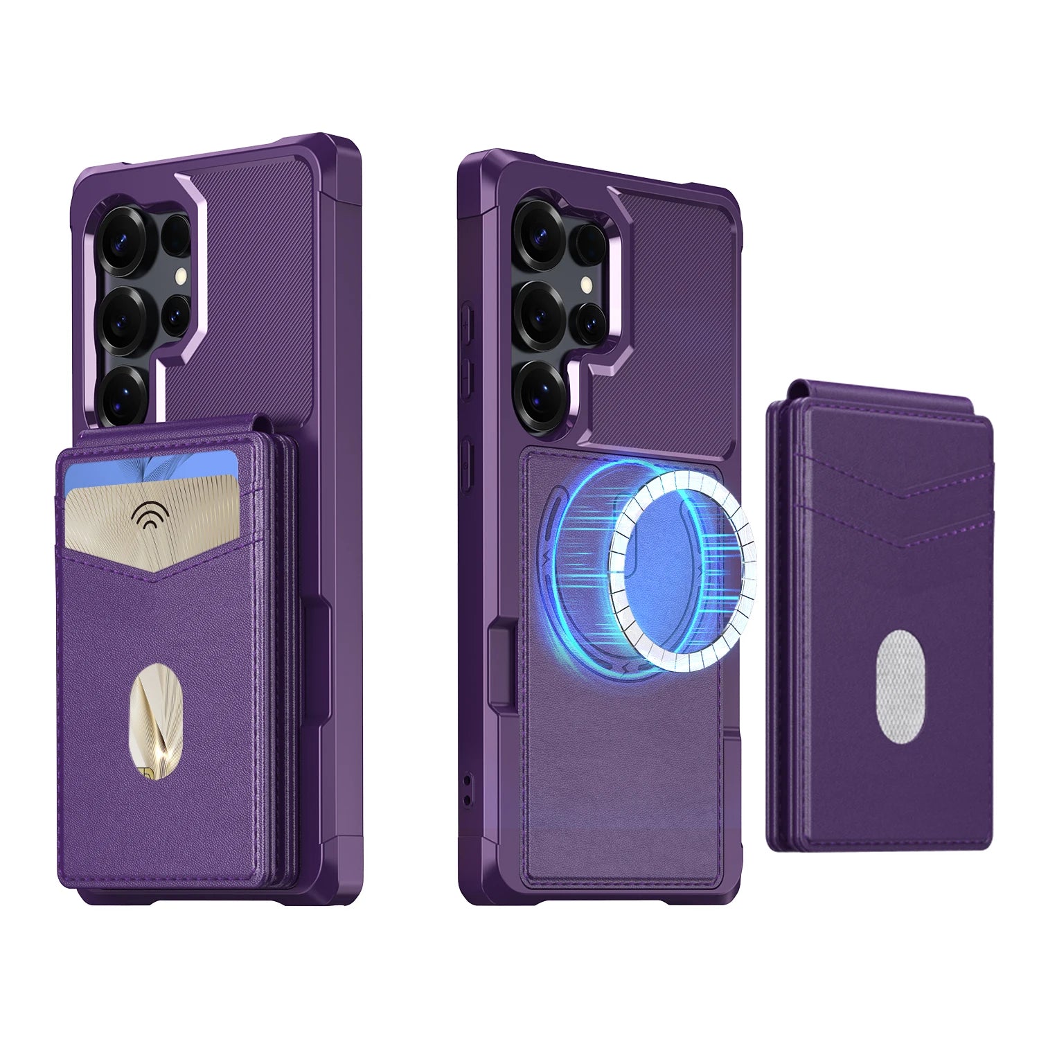 Premium Leather Case with Detachable Card Slot Wallet for Samsung Galaxy S26 Series