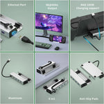 Aluminum 6-in-1 Hub Docking Station for Steam Deck