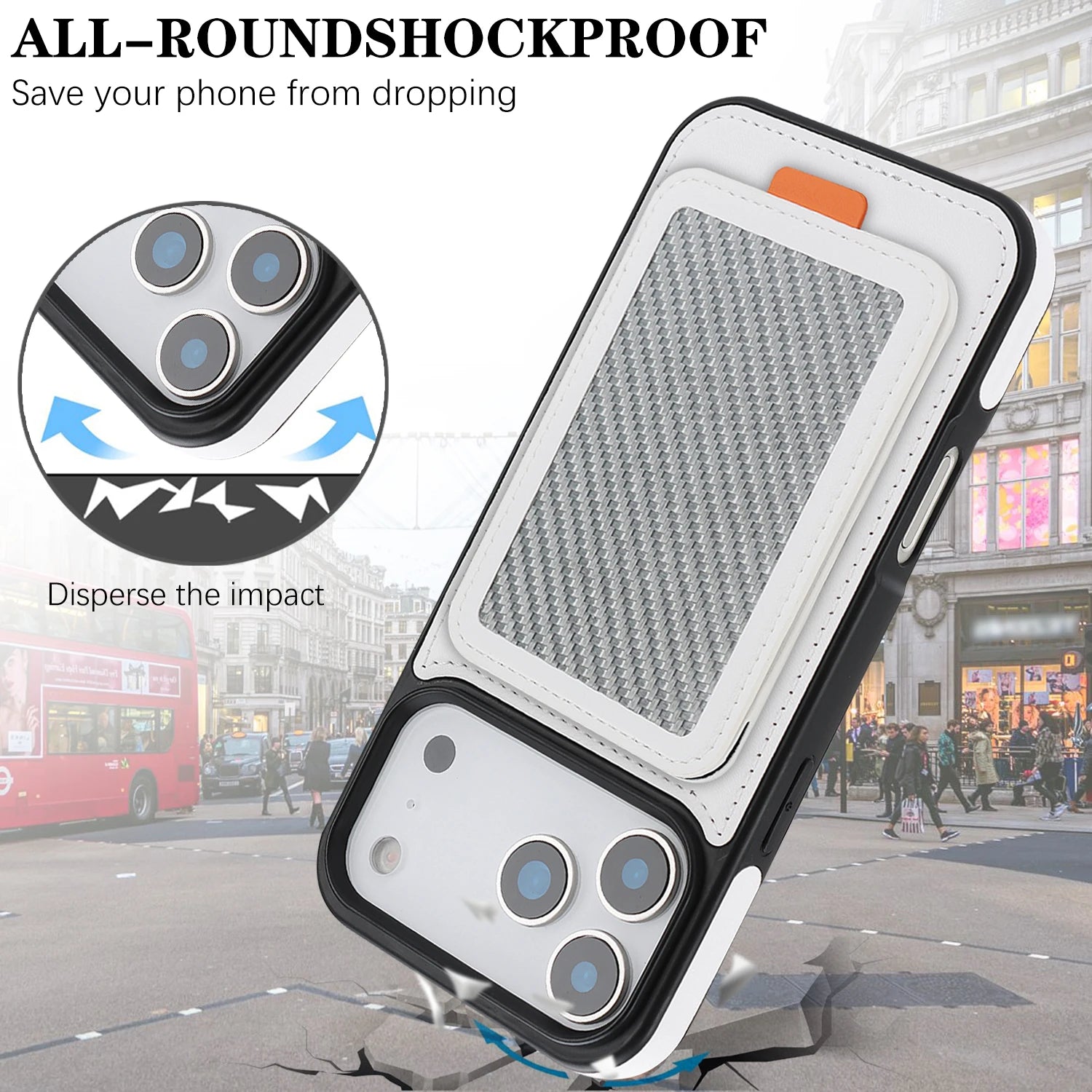 iPhone 17 Series Protective MagSafe Case with RFID Detachable Wallet