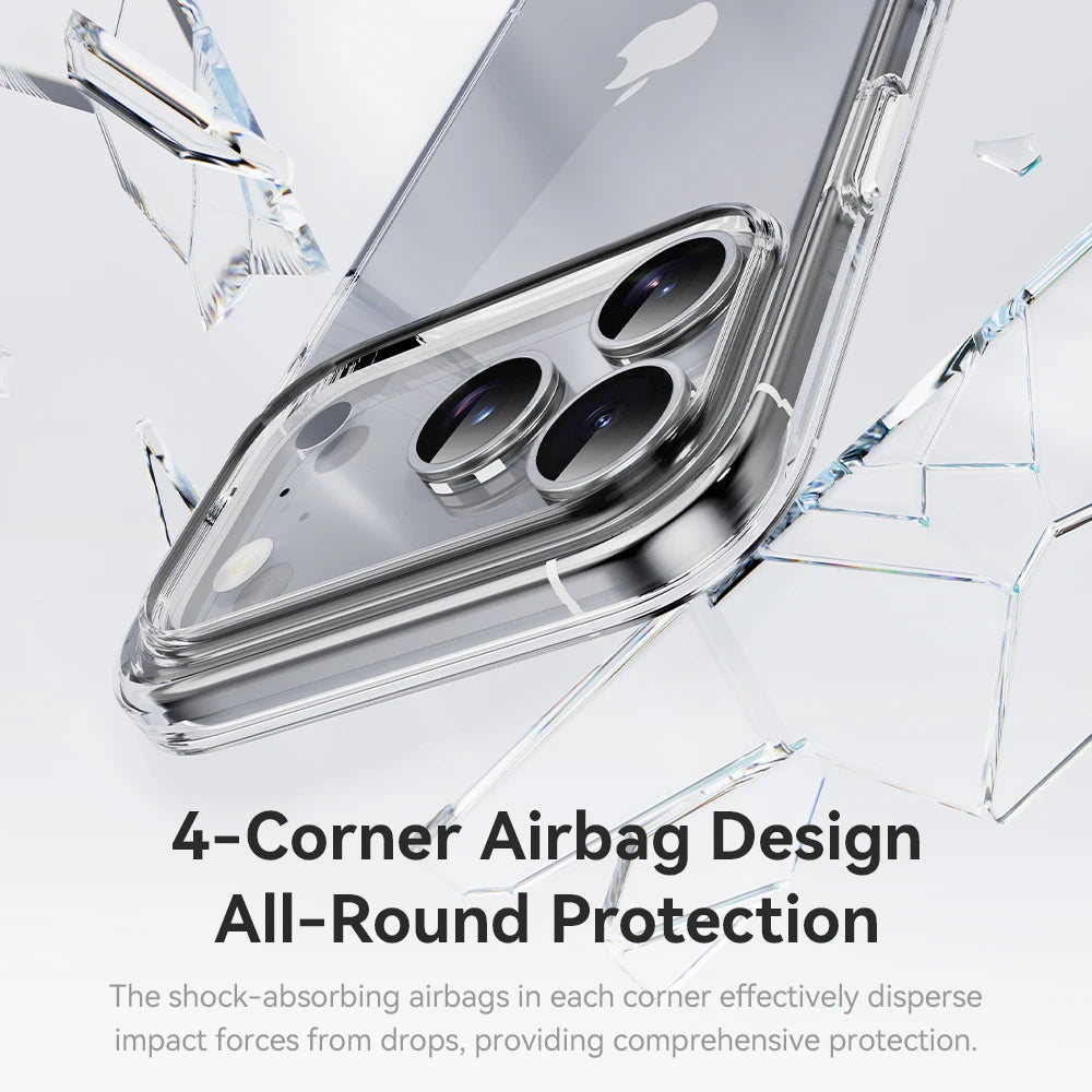 Crystal Clear Airbag Bumper Case for iPhone 17 Series