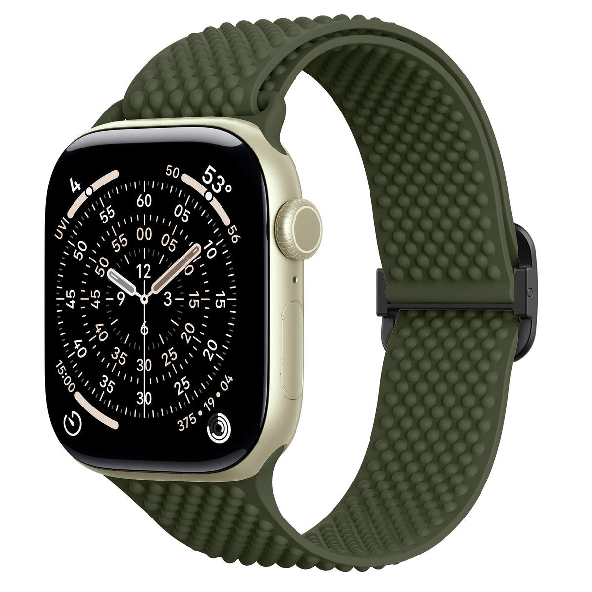 Elastic Silicone Band with Slide Buckle for Apple Watch