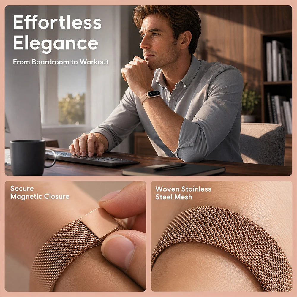 Magnetic Milanese Mesh Band for Google Fitbit Air