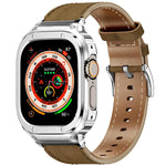 Luxury Metal Frame & Leather Strap Modification Kit for Apple Watch