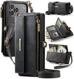 iPhone 17 Series Crossbody Wallet Case with Long Lanyard and Magnetic Flip