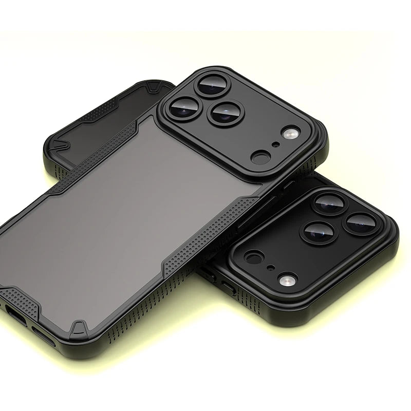Semi-Transparent PC + TPU Case with Lens Guard for iPhone 17 Series