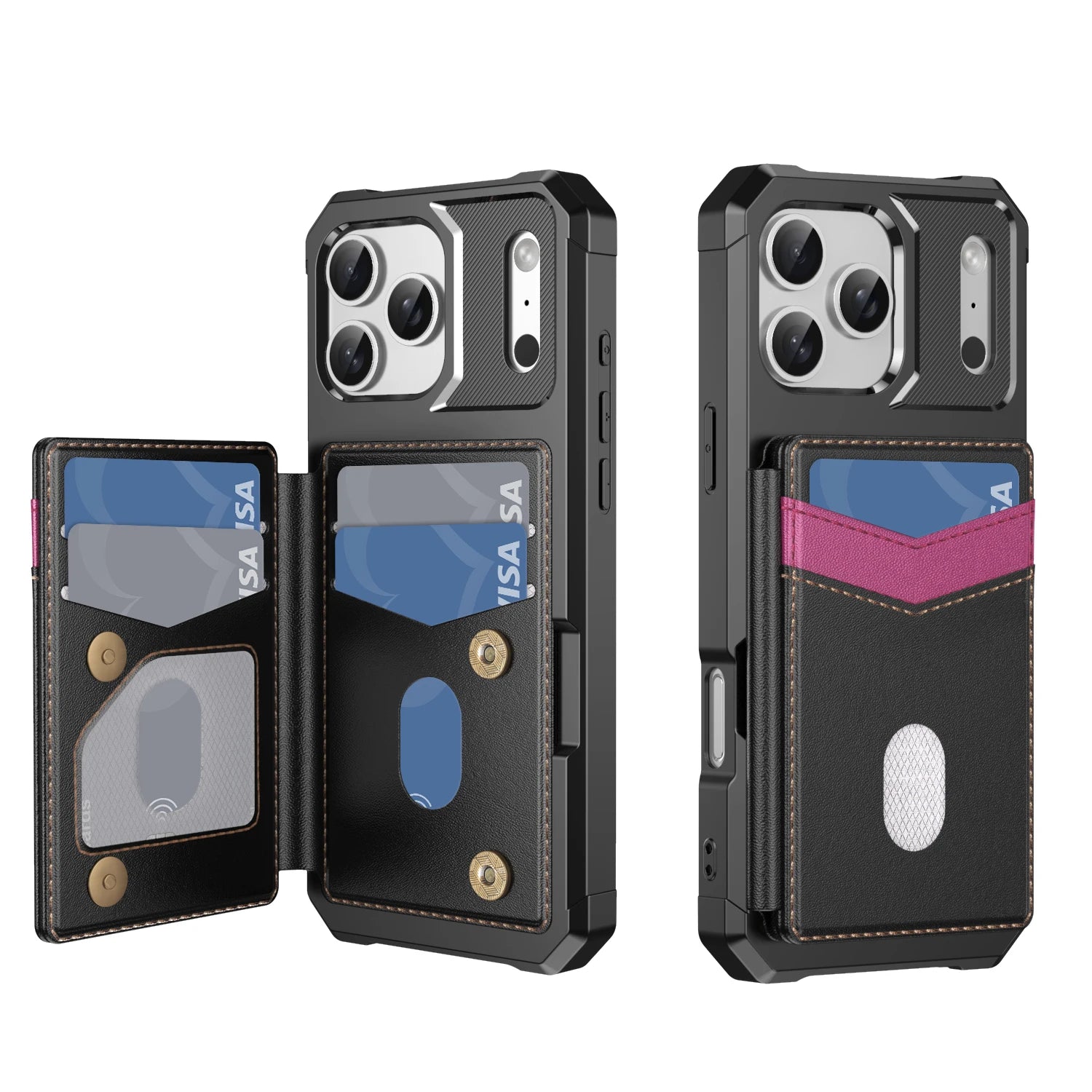 iPhone 17 Series Protective Leather Wallet Case