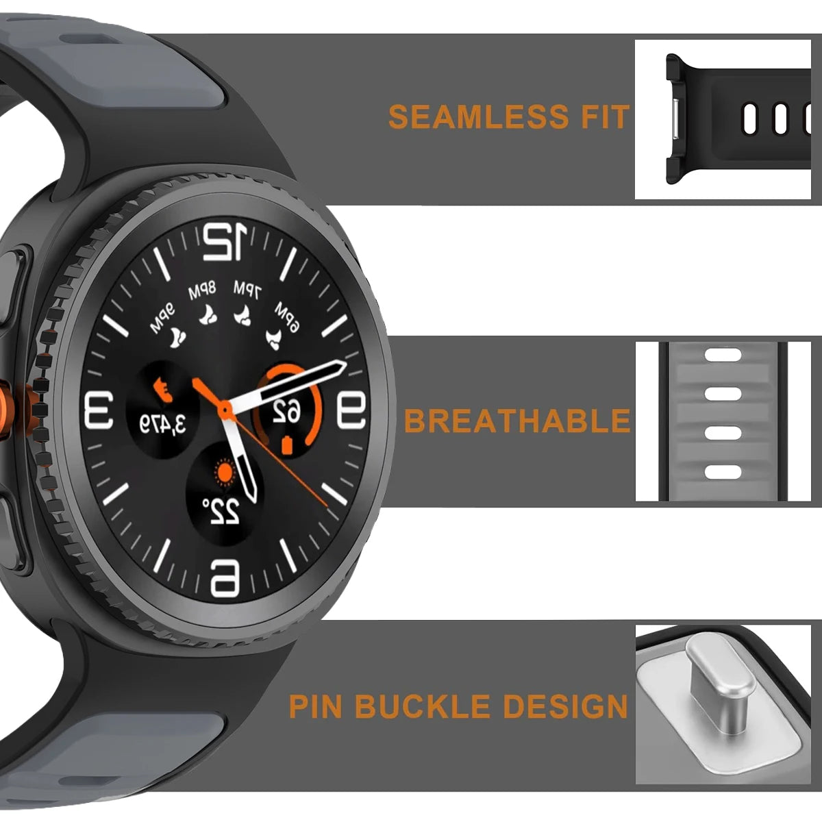 Soft Silicone Watchband for Samsung Galaxy Watch 8 / Galaxy Watch 8 Classic