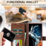 Premium Leather Flip Wallet Case for Samsung Galaxy S25 Series
