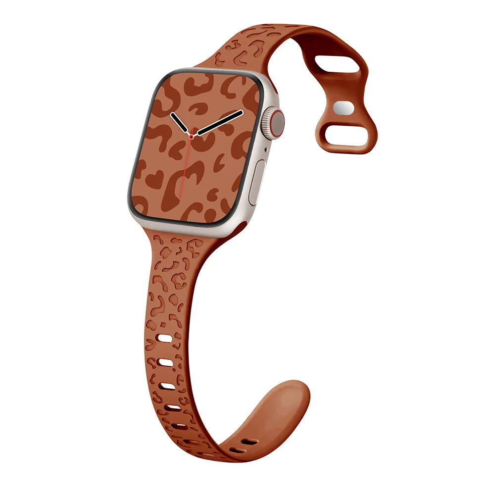 Slim Leopard Pattern Strap for Apple Watch