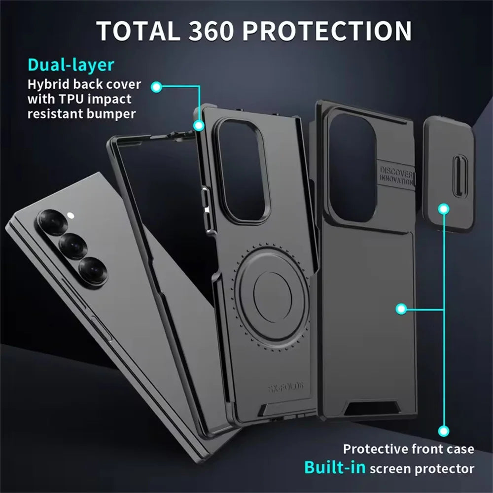 Samsung Galaxy Z Fold 6 Magnetic Case with Sliding Camera Protection