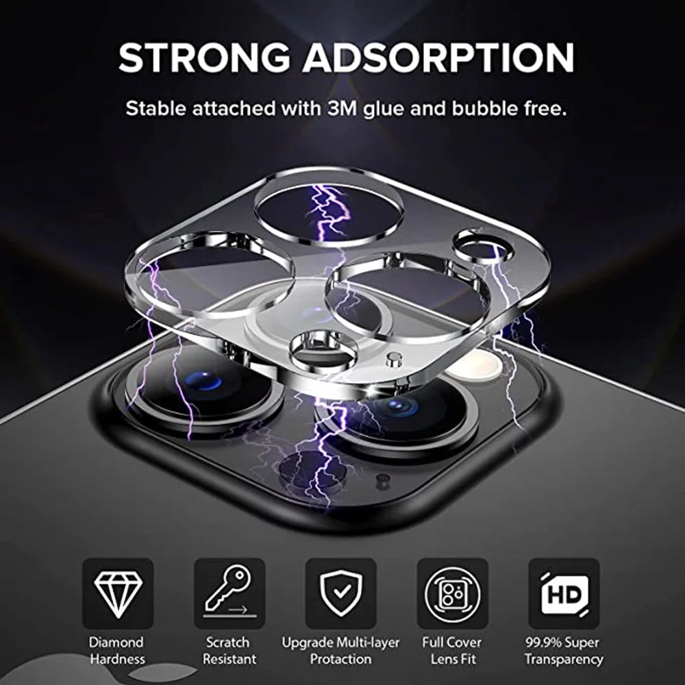 4-Pack Full Cover Camera Lens Protector for iPhone 16 Series
