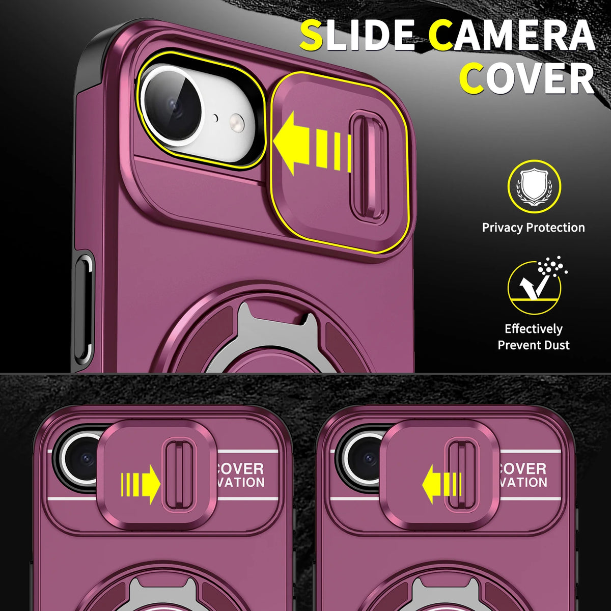 Shockproof TPU Case with Sliding Lens Cover for iPhone 17e