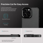 Aramid Fiber MagSafe Case with Wireless Charging for iPhone 15 Series