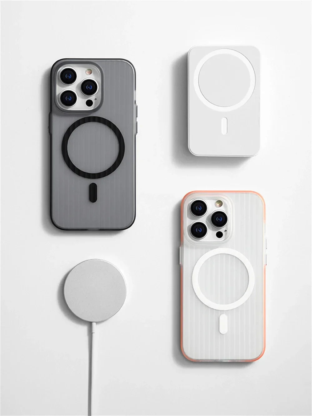Corrugated Pattern MagSafe Case for iPhone 15 Series