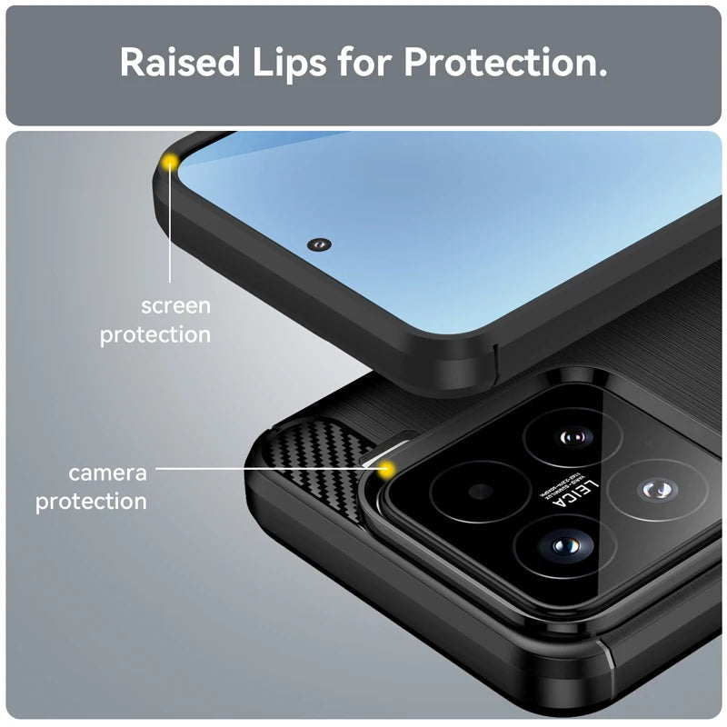 Soft Brushed Texture Rugged Shield Anti-Fingerprint Case for Xiaomi 15