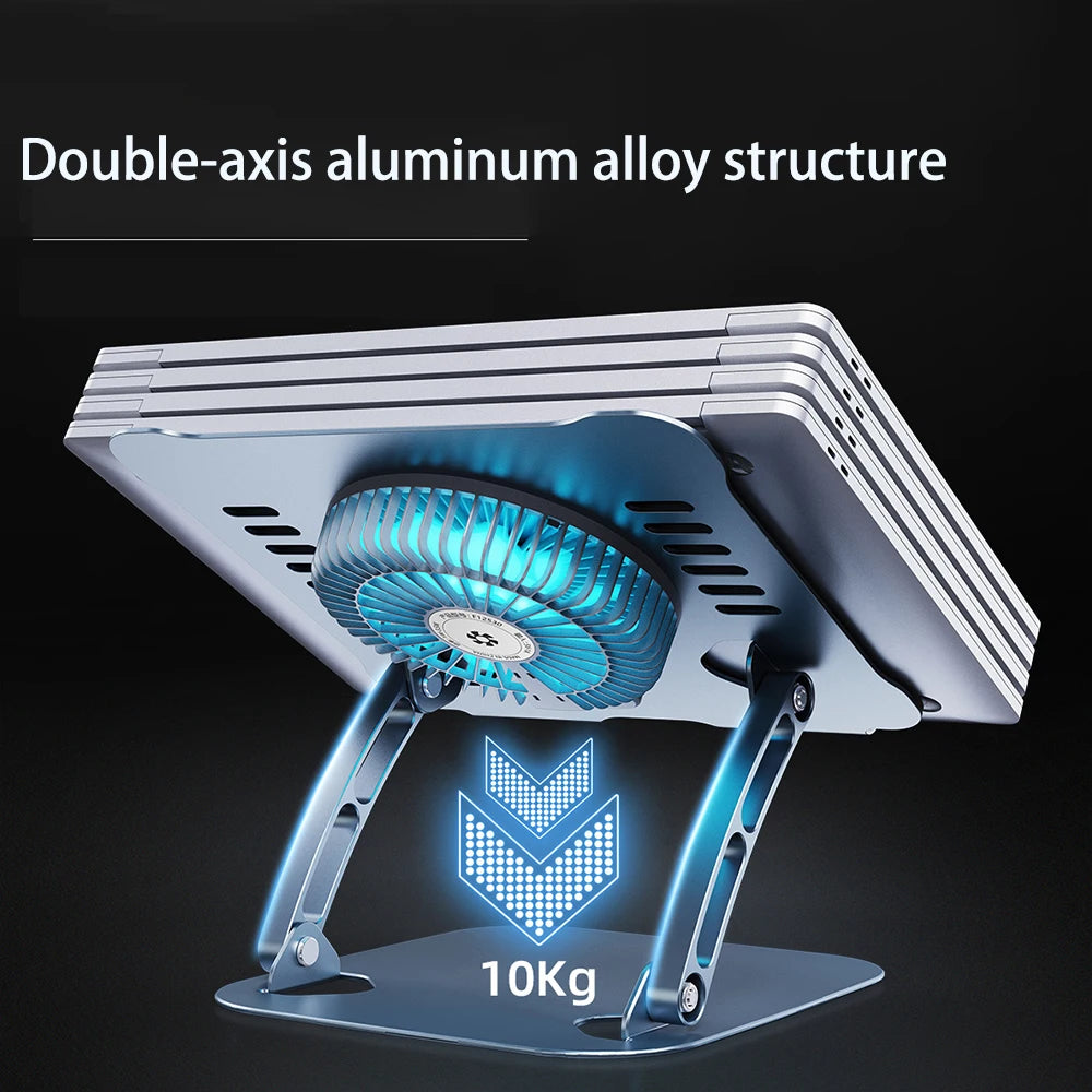Aluminum Laptop Stand with Cooling Fan