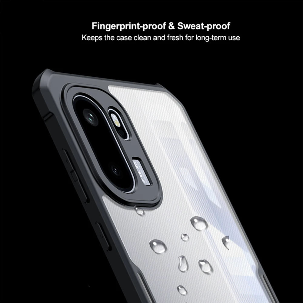 Transparent Airbag Case with 360° Rotating Magnetic Ring Holder for OnePlus 15R