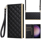 Rhombus PU Leather Crossbody Wallet Case for Samsung Galaxy S24 Series