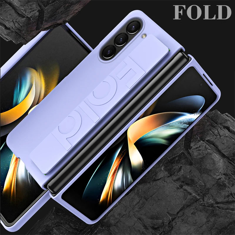 Protective Hard PC Shell with Elastic Wristband for Samsung Galaxy Z Fold 5