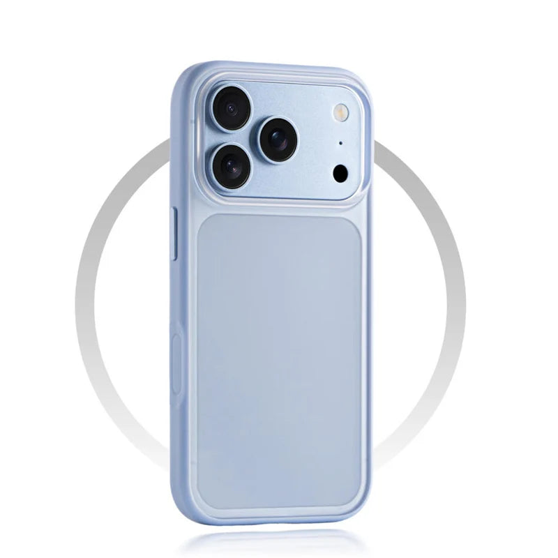 Frosted Semi-Transparent Anti-Fingerprint Shockproof Case with Raised Camera Ring for iPhone 17 Series
